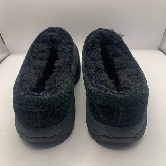 Merrell Primo Chill Womens Black Suede Faux Fur Lined Slide Clogs Shoes US 6.5 - Picture 4 of 8